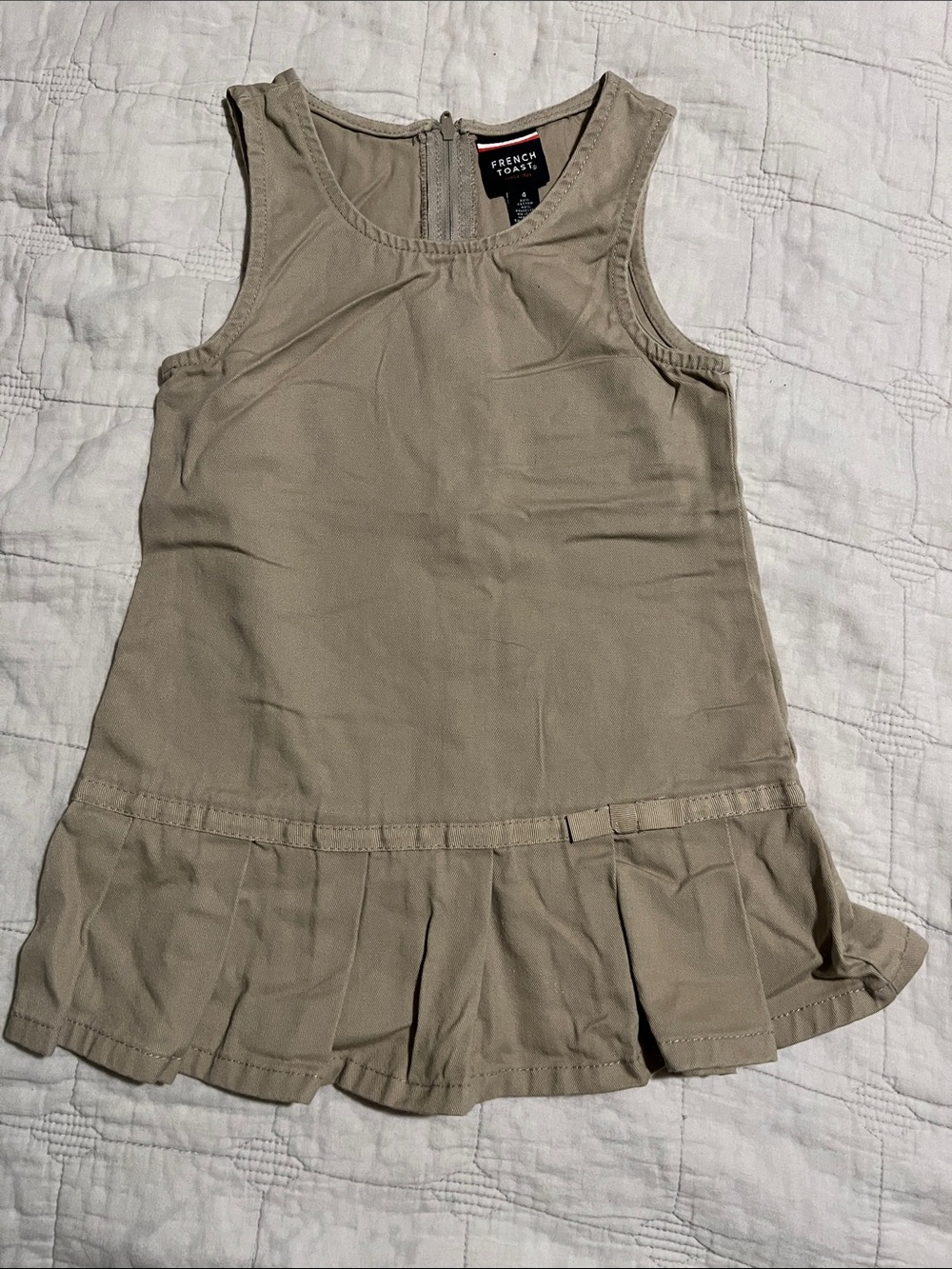 Girls Khaki School Uniform Jumper - Size 4